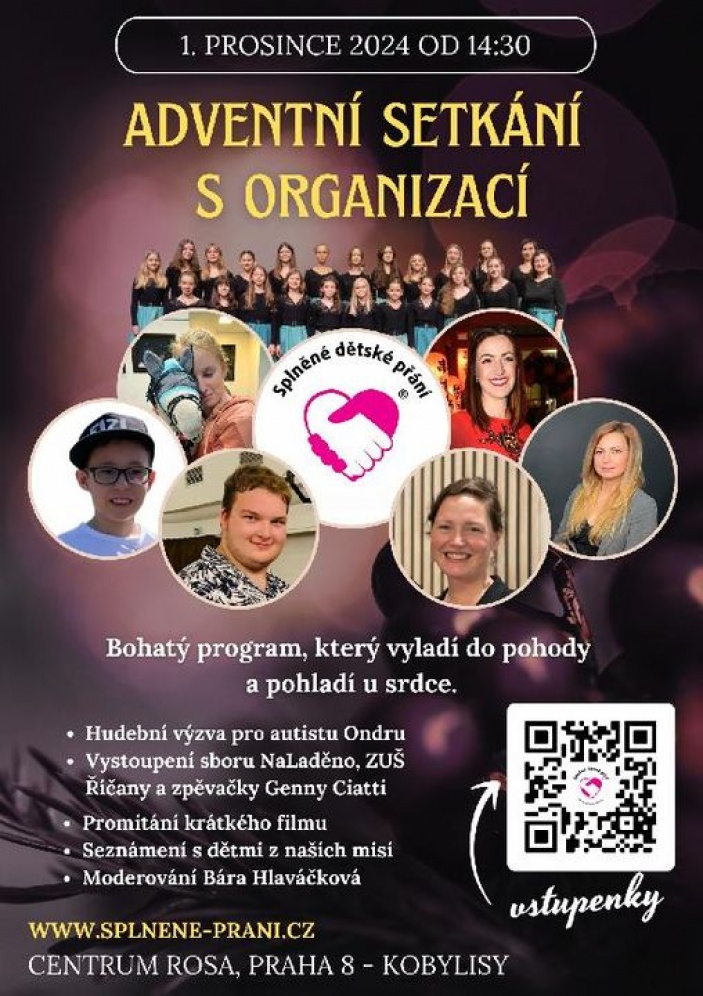 ADVENTNÍ SETKÁNÍ S ORGANIZACÍ SPLNĚNÉ DĚTSKÉ PŘÁNÍ