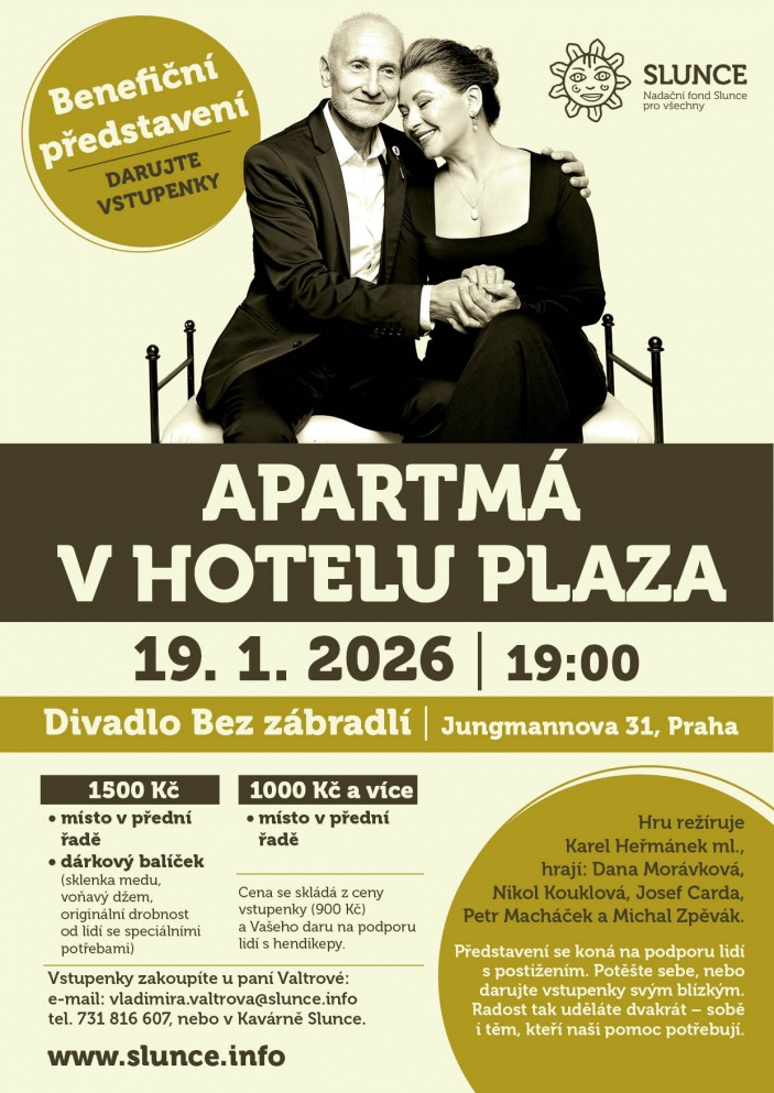 Benefiční představení Apartmá v hotelu Plaza