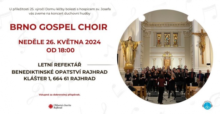 Benefiční koncert Brno Gospel Choir v Rajhradě