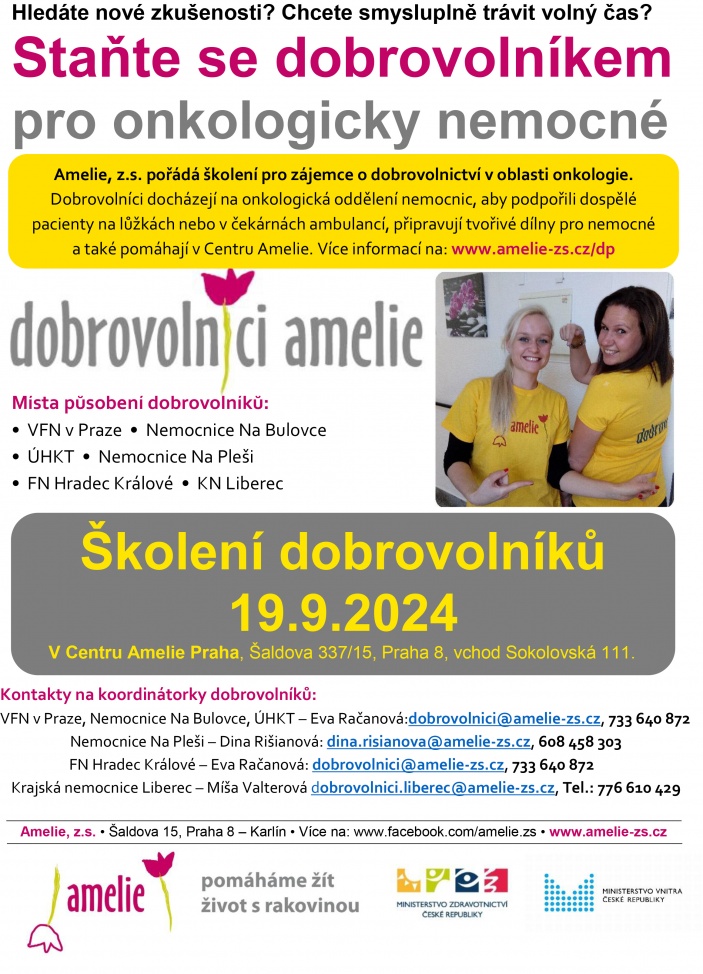 Školení dobrovolníků Amelie