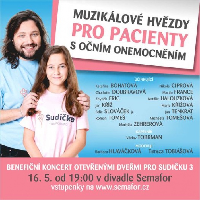 Muzikálové hvězdy pro pacienty s očním onemocněním