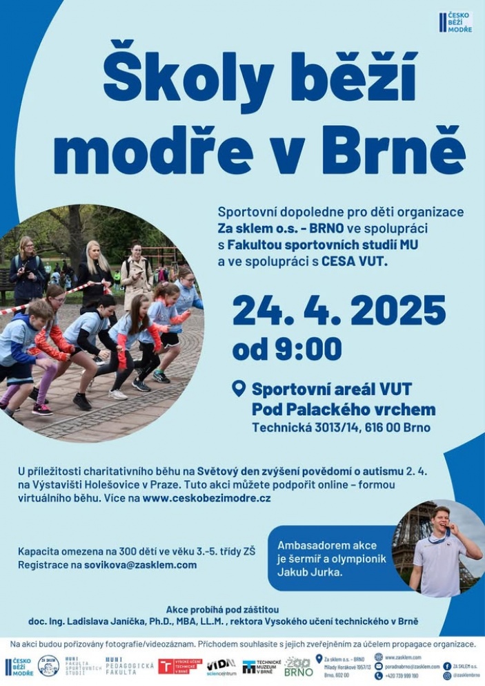 Školy běží modře v Brně