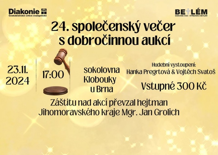 Společenský večer s dobročinnou aukcí