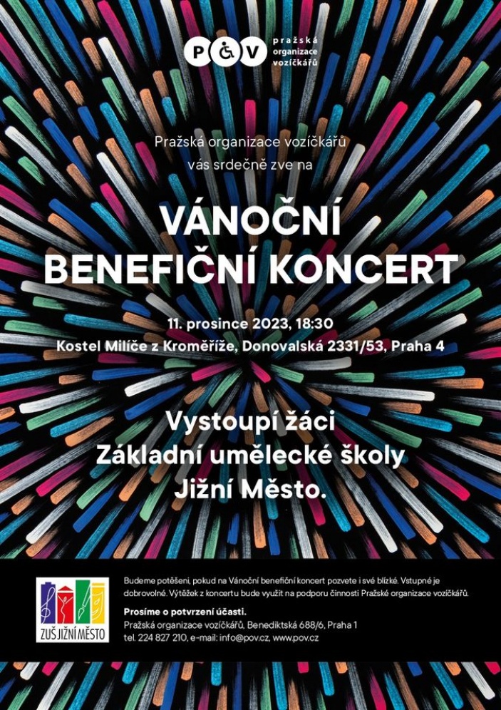Vánoční benefiční koncert pro Pražskou organizaci vozíčkářů