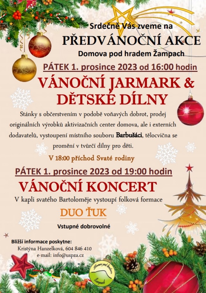 Vánoční jarmark, Dětské dílny & Vánoční koncert