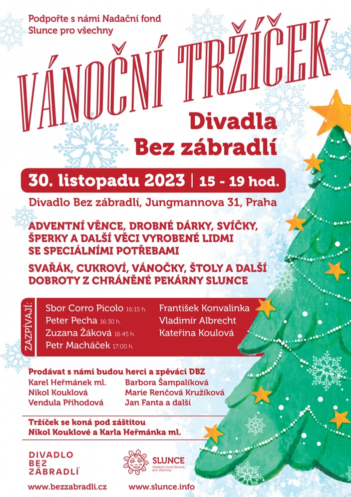 Vánoční tržíček Divadla Bez zábradlí