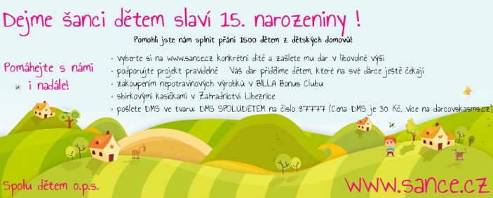 Projekt Dejme šanci dětem slaví 15. narozeniny!