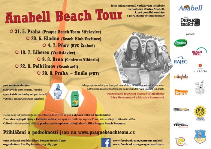 Anabell Beach Tour navštíví šest měst republiky,  patronkami jsou Hermannová s Bonnerovou