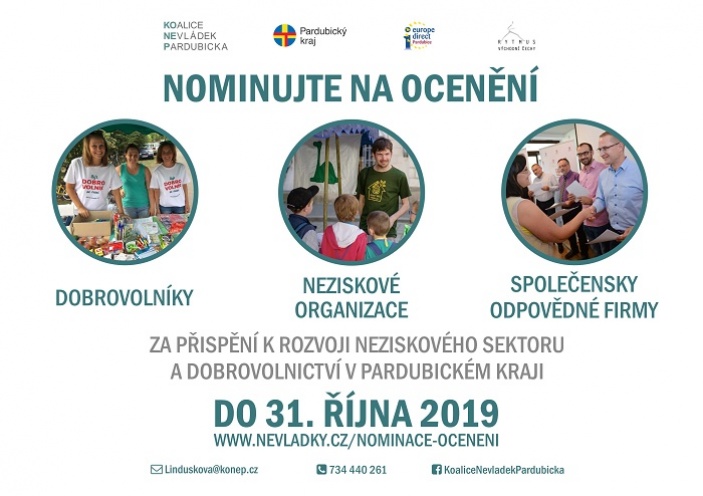 NOMINACE NA OCENĚNÍ DOBROVOLNÍKŮ, NEZISKOVEK A FIREM SE PRODLUŽUJÍ