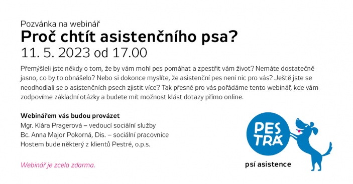 Pozvánka na webinář: Proč chtít asistenčního psa?